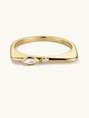 MEJURI PUZZLE STACKING RING - Birthstone: Apr | Lab Grown White Sapphire